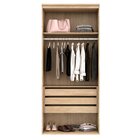 Módulo Para Closet Sem Porta Com Gaveta Carvalho