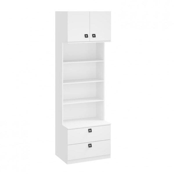 Módulo Para Guarda Roupa 2 Gavetas 3 Prateleiras Free  Branco