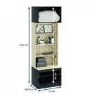 Módulo Para Guarda Roupa 2 Gavetas 3 Prateleiras Free  Espres