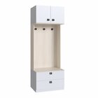 Módulo Para Guarda Roupa 2 Gavetas Com Suportes Free  Branco