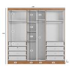 Modulo Para Guarda Roupa Com 6 Portas E 8 Gavetas Cumaru