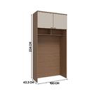 Modulo Ponte 2 Portas Setiba 1000mm Rimo Freijo/off White