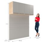 Módulo Ponte Aéreo 170cm San Diego Aveiro Oak/cinza Urbano