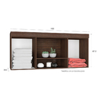 Módulo Ponte Casal 2 Portas 1 50m Star Amendoa Off White Poli