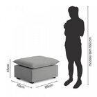 Módulo Puff Para Sofá Modular Hug 85cm Cabecasa Madeiraorigin