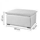 Módulo Puff Para Sofá Modular Ibi 70cm Jacquard Cabecasa Made