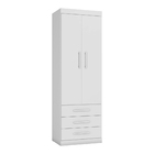 Módulo Roupeiro 2 Portas 3 Gavetas Star Branco Poliman