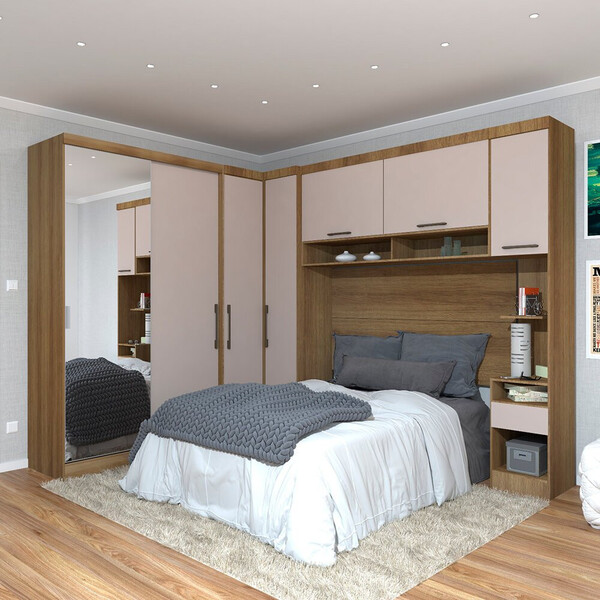 Módulo Roupeiro De 134,5cm 2 Portas De Correr Com Espelho Euc