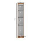 Modulo Safira Casal Para Guarda Roupa Em Mdf 1 Porta Cumaru