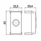Módulo Saída De Fio Margirius B3 Colors 2 Unidades Grafite