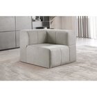 Módulo Sofá 3 Lugares Bouclé Cinza