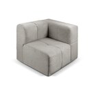 Módulo Sofá 3 Lugares Bouclé Cinza