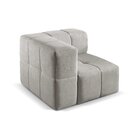 Módulo Sofá  3 Lugares Bouclé Cinza