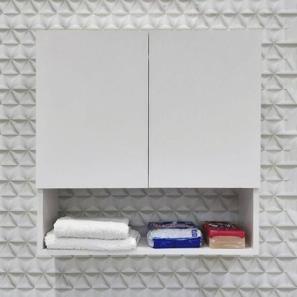 Módulo Suspenso 2 Portas Armário Aéreo Para Lavanderia