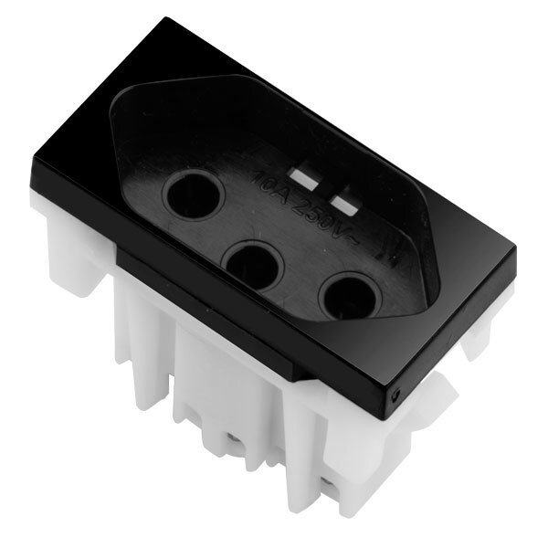 Módulo Tomada 10a - Inova Black Piano - 85509