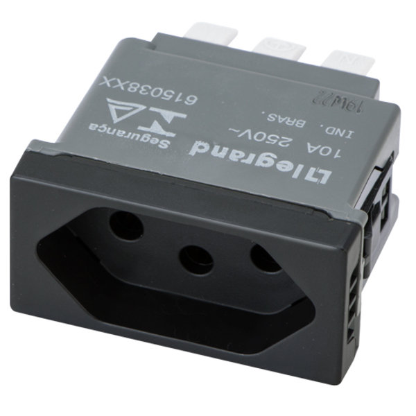Módulo Tomada 10a - Preta - Pial Plus +