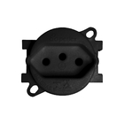 Módulo Tomada 10a Preta - Redonda Piso - Tmp003