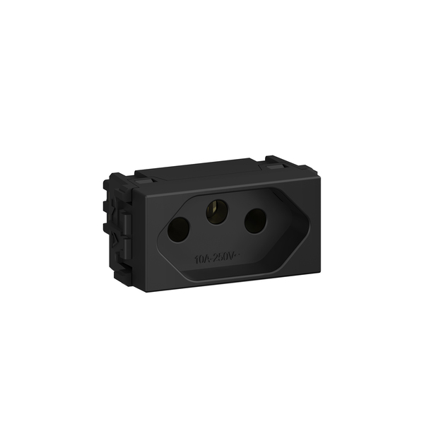 Módulo Tomada 2P+T 10A/250V Preto Refinatto WEG