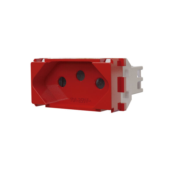 Modulo Tomada 2p+t 10a 250v Vermelho Industrie - Wetzel