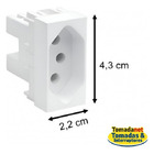 Módulo Tomada 2p+t 20a/250v Branca Fame Elegance Branco Branco