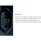 Módulo Tomada 2P+T 20A Preta N1136.2 Pt Linha Unno Life ABB