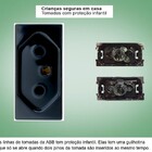 Módulo Tomada 2P+T 20A Preta N1136.2 Pt Linha Unno Life ABB