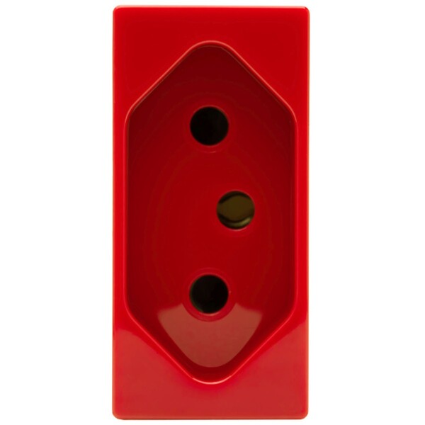 Módulo Tomada 2P+T 20A Vermelha N1136.2 Vm Linha Unno ABB