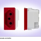 Módulo Tomada 2P+T 20A Vermelha N1136.2 Vm Linha Unno ABB