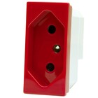 Módulo Tomada 2P+T 20A Vermelha N1136.2 Vm Linha Unno ABB