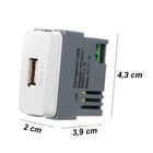 Módulo Tomada Carregador Usb 1a Bivolt Branco - Margirius