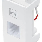 Módulo Tomada Com Conector Rj11 2 Vias Fame Elegance Branco