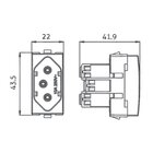 Módulo Tomada Margirius Sleek Colors 2p+t 10a Cinza