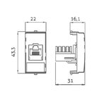 Módulo Tomada Para Rede De Informática Margirius Sleek Rj45 C