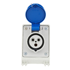 Módulo Tomada Sobrepor Industrial 220V 2+T Azul Newkon Steck