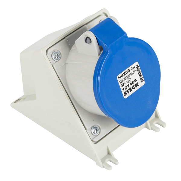 Módulo Tomada Sobrepor Industrial 380V(440V) 3+T Azul Newkon Steck