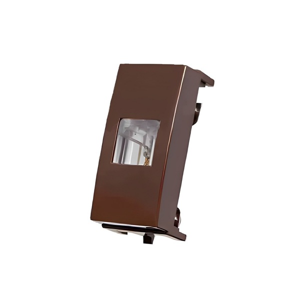 Modulo Tomada Telefone Rj11 4 Fios Marrom Sleek - Margirius