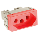 Módulo Tomada Vermelho 20a - Tramontina Liz Grafite - Tlg050