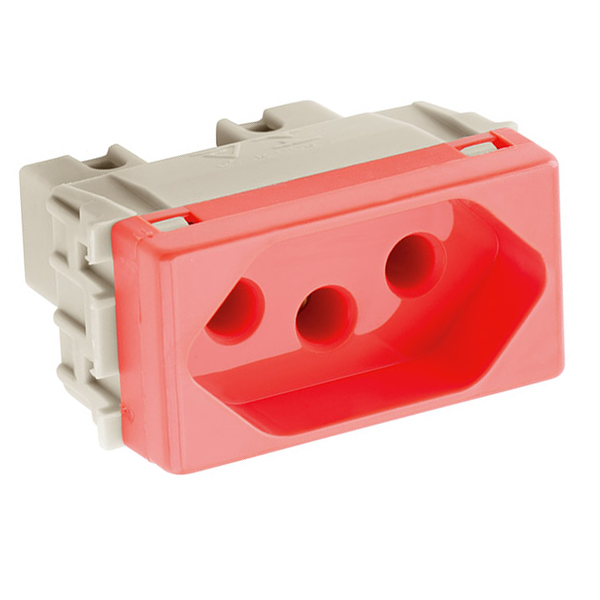 Módulo Tomada Vermelho 20a - Tramontina Liz Grafite - Tlg050