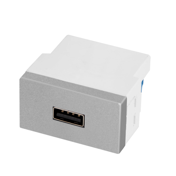 Módulo Usb 2.0a - Blux Recta - Prata Fosco / 12741-8