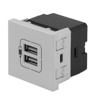 Módulo Usb Duplo - Branco - Pial Plus +
