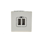 Módulo Carregador 2 USB 2400mA Branco Pial Plus+  