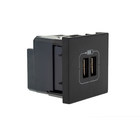 Módulo Carregador 2USB 2400mA Preto Pial Plus+