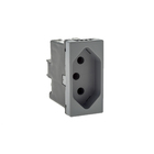 Módulo Tomada 10A 220V Cinza Pial Plus+       