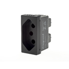 Módulo Tomada 20A 220V Preto Pial Plus+  