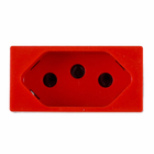 Módulo Tomada 2P+T 20A 220V Vermelho Pial Plus+  
