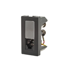 Módulo Tomada Telefonia RJ11 4 Fios Preto Pial Plus+