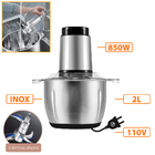 Moedor Carne Elétrico Processador Legumes Triturador 1200w 2l