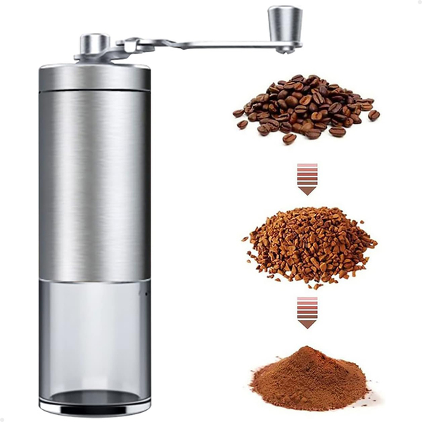 Moedor De Café Manual Lorben Compacto Em Inox Com Ajuste De M