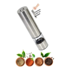 Moedor De Tempero Elétrico De Cozinha Ajustável Inox À Pilha