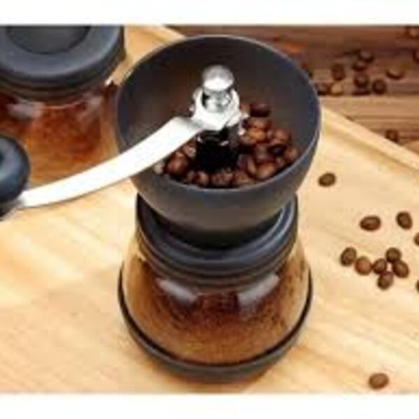 Moedor Grãos De Café Vidro/plastico/inox/ceramica Moagem Manu